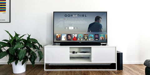 LED TV adorning the living room on a stand